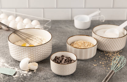 Kook Ceramic Nesting Bowls with Lids