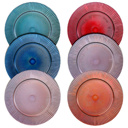 Ribbed Glass Plates
