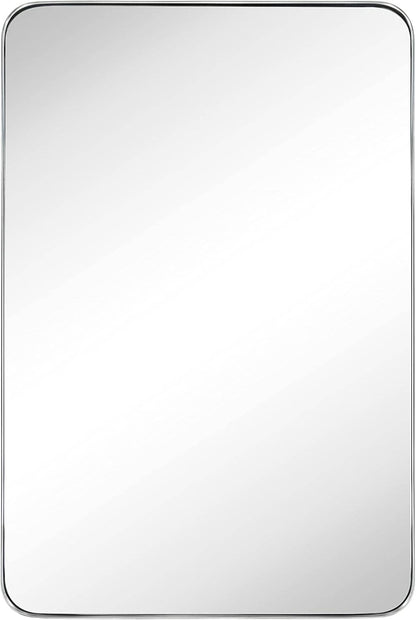 Chrome Metal Framed Mirror 24X36''