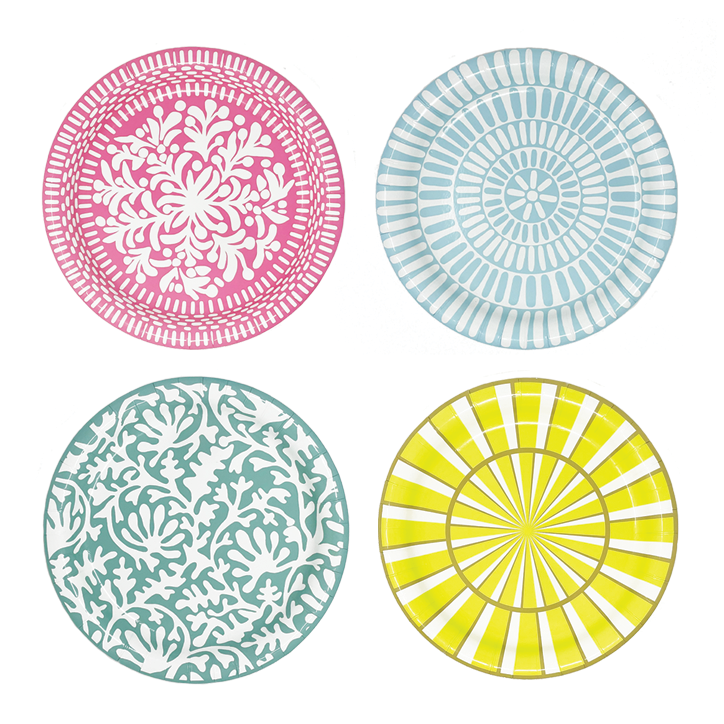 Spring 10" Heavy-duty Paper Plate Bundle