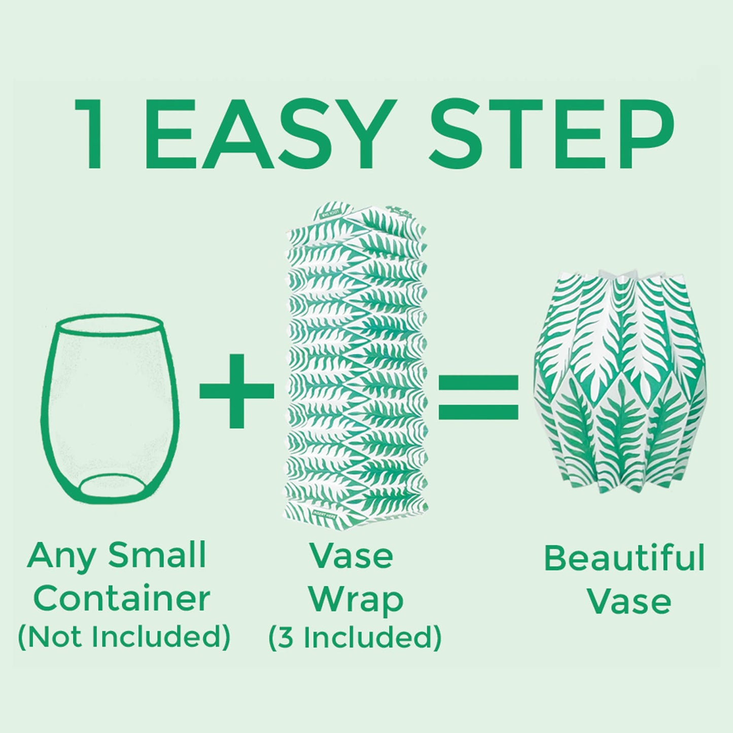 Fern Paper Vase Wraps