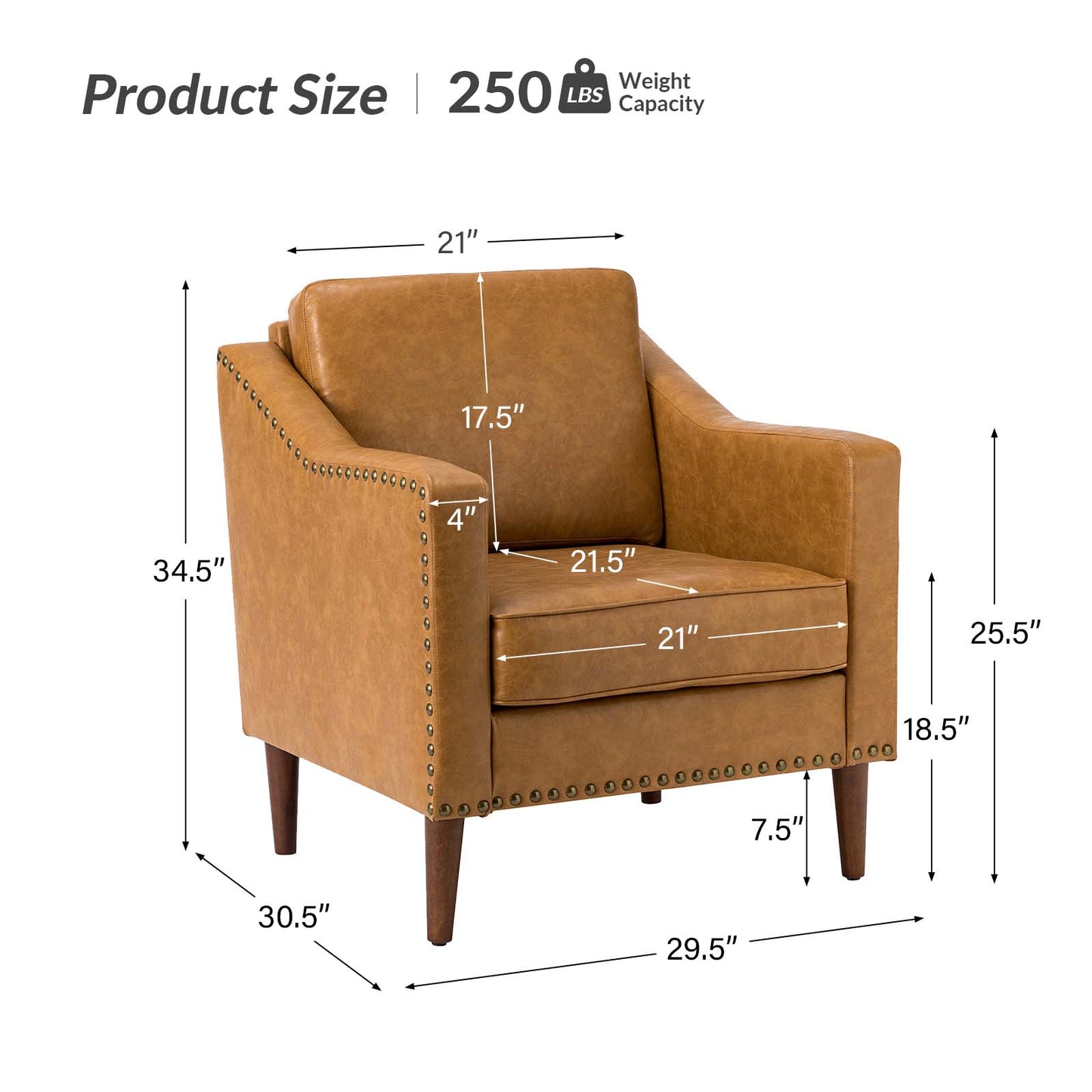 Bonita Vegan Leather Armchair