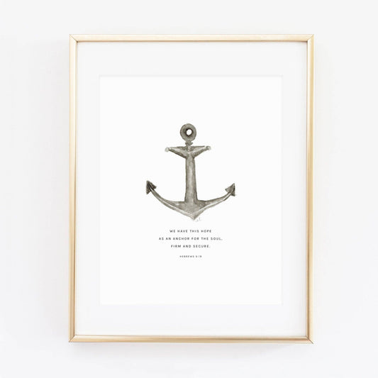 Hebrews 6:11 anchor scripture print