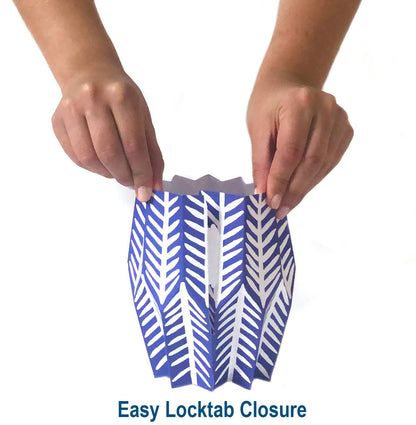 Navy Paper Vase Wraps