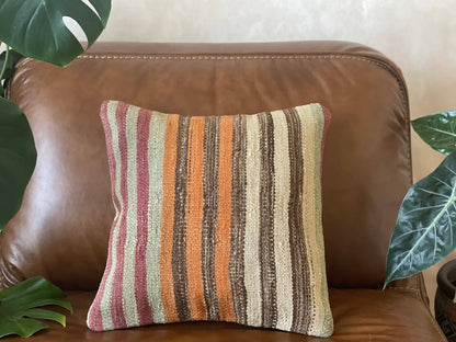 Vintage Turkish Kilim Rug Pillow | Pair Available | Esin 16’