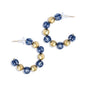 Blue & White Porcelain: Gold Hoop Earrings