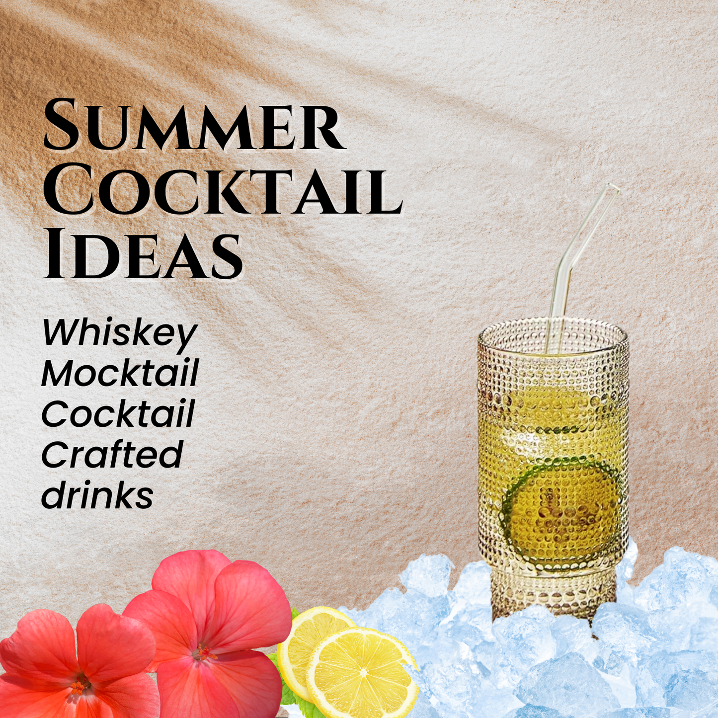Hobnail Highball Glasses | Set of 6 | with Glass Straws