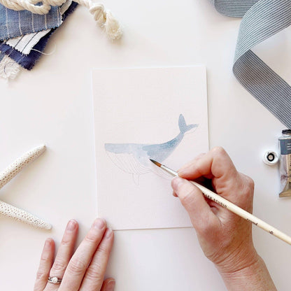 Seaside paintable watercolor notecard set