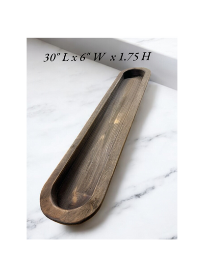 Wooden Dough Bowl  Carved 30 inch.