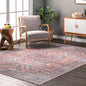 Maple Machine Washable Floral Medallion Area Rug