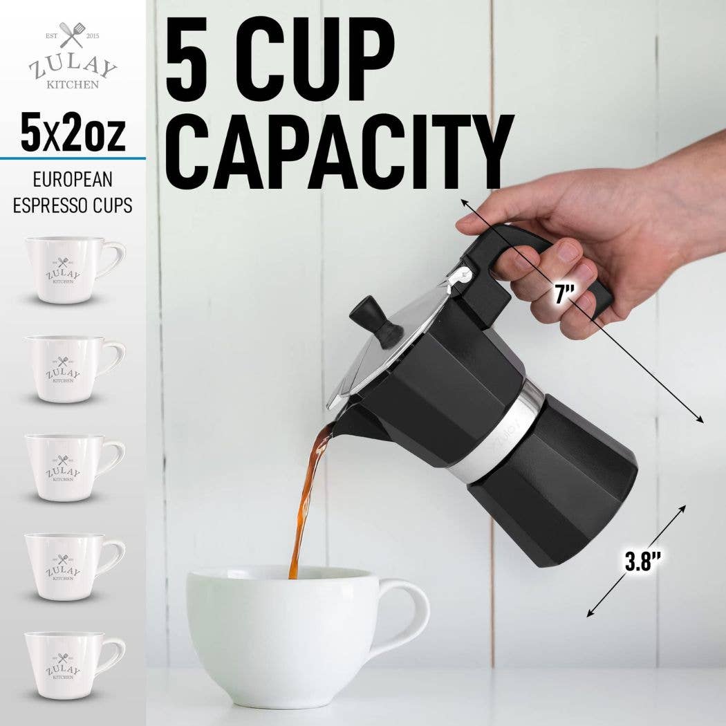 Stovetop Espresso Moka Pot - Italian Coffee Maker