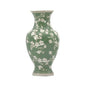 Green Sakura Chinoiserie Ceramic Vase