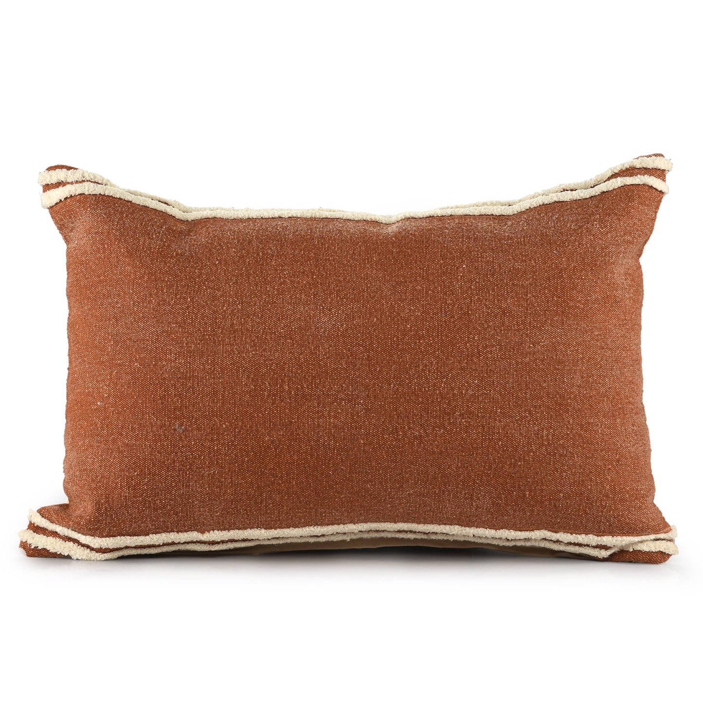 Soft Striped Cinnamon Lumbar Throw Pillow