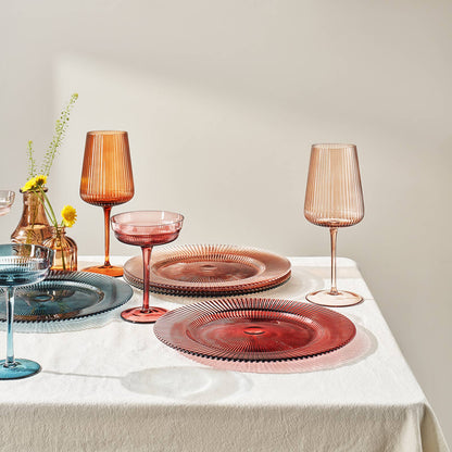 Ribbed Glass Plates