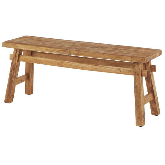 Rustic Brown Reclaimed Wood Bench