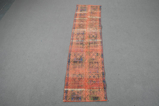 Vintage Turkish Runner, Red Bohemian Design