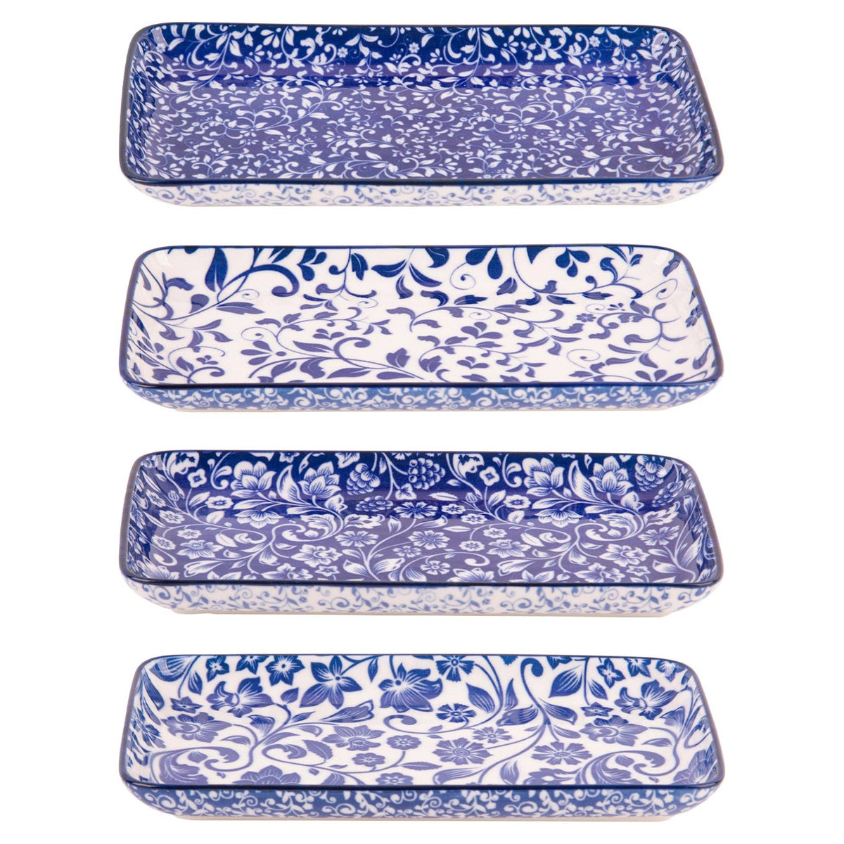 Blue & White Trays