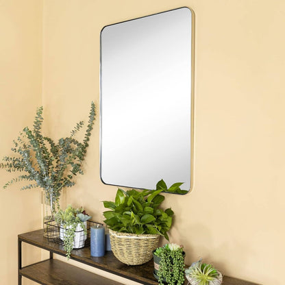 Chrome Metal Framed Mirror 24X36''