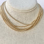 Gold Bead Necklace, 2.5mm