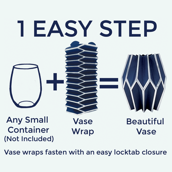 Navy Paper Vase Wraps