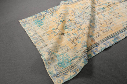Vintage Turkish Rug, Pastel Tones, Handwoven Art
