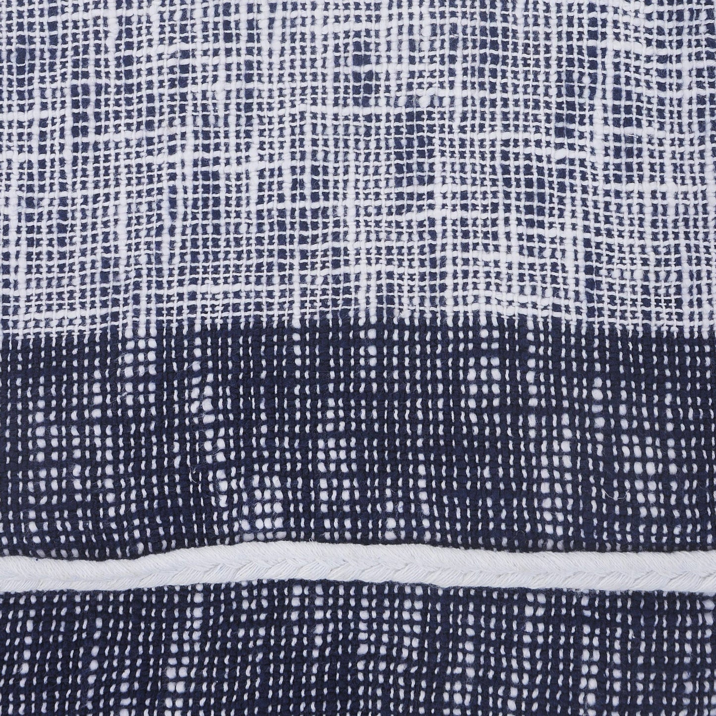 Minimal Modern Plaid Coverlet with Fringe
