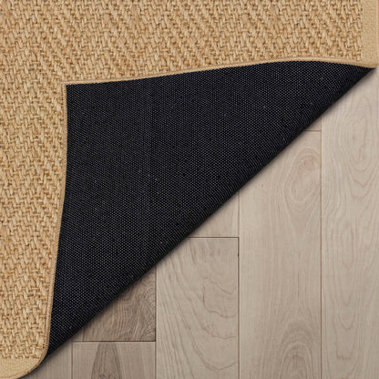 Well-Jute Boerboel Geometric Herringbone Beige Flatweave Rug - 2 Sizes