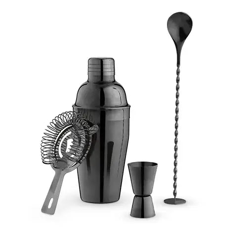 Stainless Steel Barware Set - Set of 4 - ASSORTED COLORS