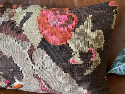 Vintage Turkish Killim Pillow | Esana  16x24