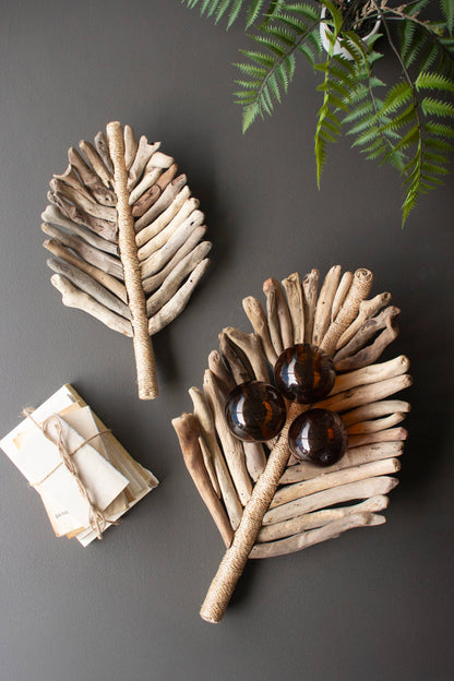 DRIFTWOOD LEAVES TRAYS - set of 2