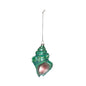 Christmas Green Shell Glass Ornament