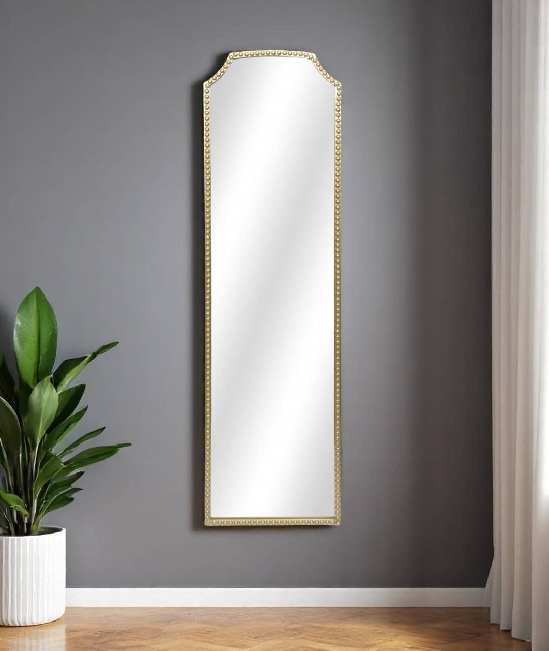 Gold Beaded Mirror