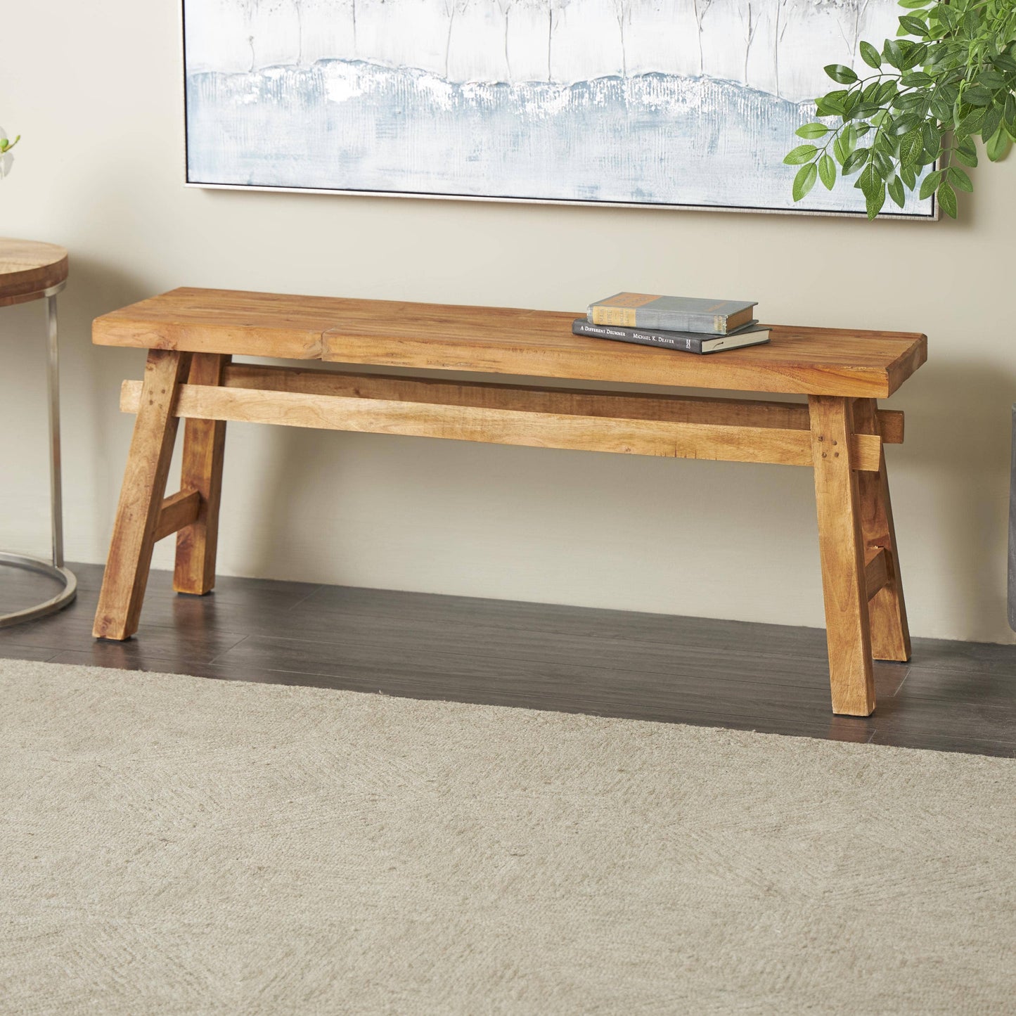 Rustic Brown Reclaimed Wood Bench