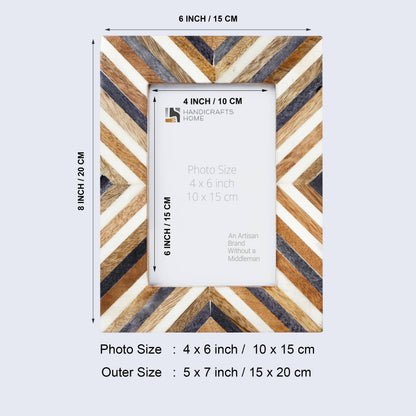 Picture Frame Hypno Daze Pattern Brown