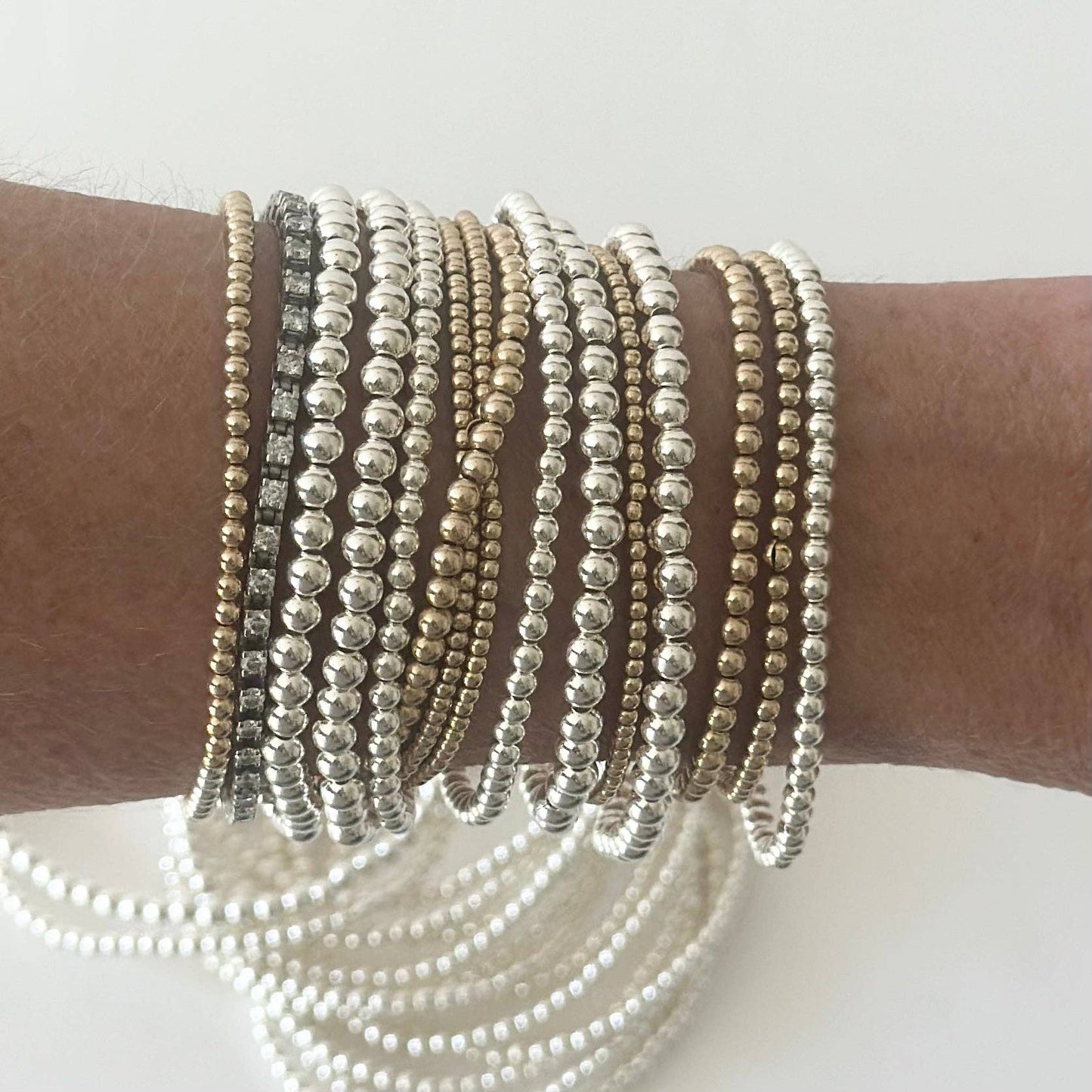 Sterling Silver Beaded Bracelets