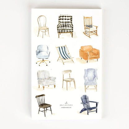 Notebook with Original Watercolor Artwork