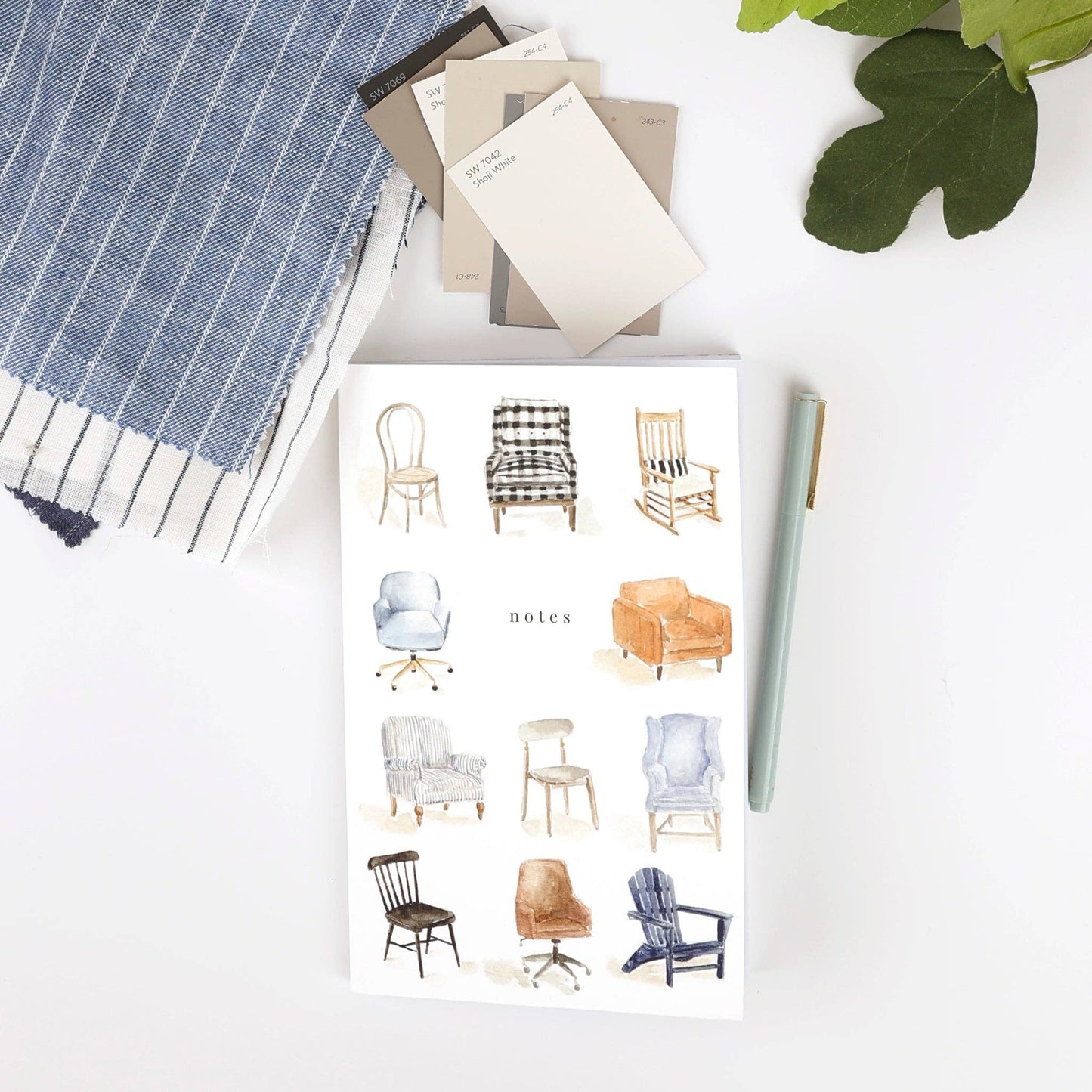 Notebook with Original Watercolor Artwork