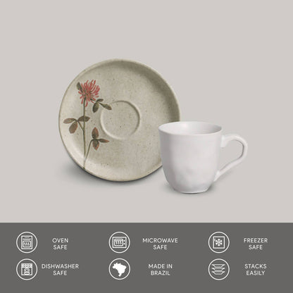 Organic Expresso coffee cup and Saucer