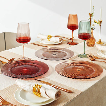 Ribbed Glass Plates