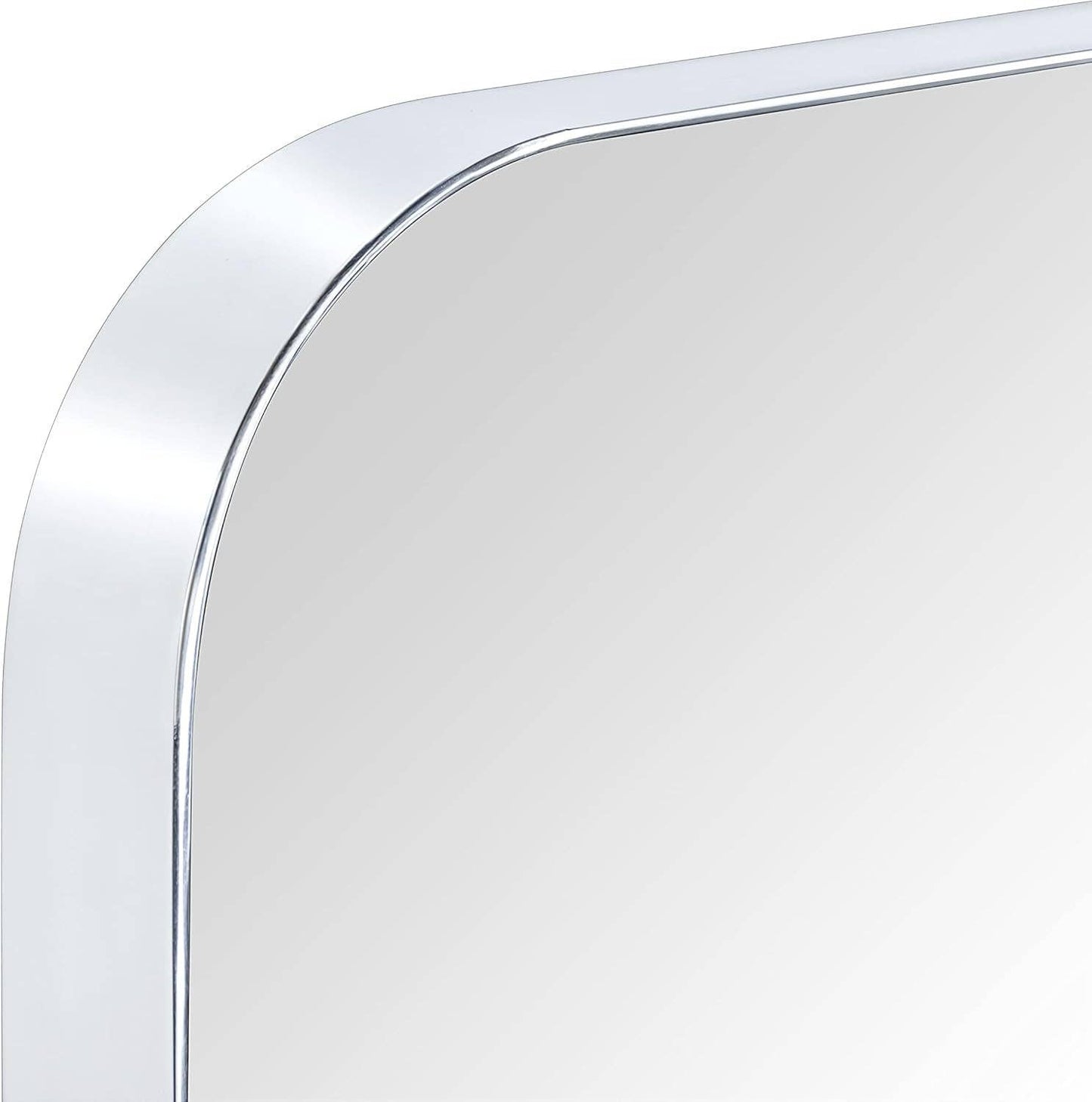 Chrome Metal Framed Mirror 24X36''