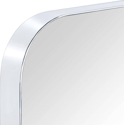 Chrome Metal Framed Mirror 24X36''