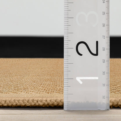 Well-Jute Boerboel Geometric Herringbone Beige Flatweave Rug - 2 Sizes