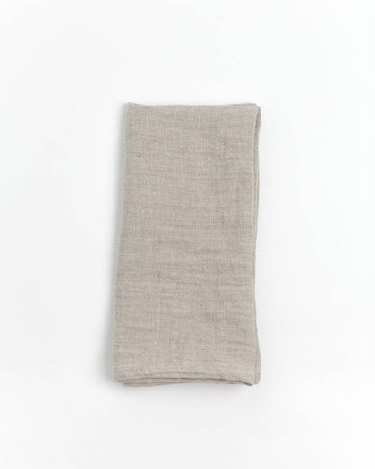 Stone Washed Linen Hemmed Dinner Napkin