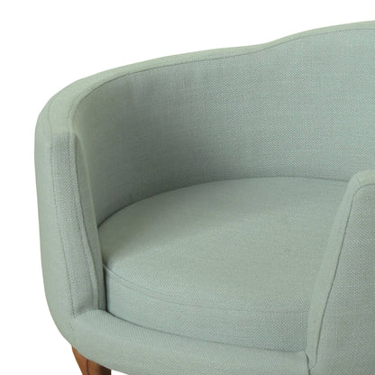 Curved Design Wooden Pet Love Seat With Fabric Upholstery