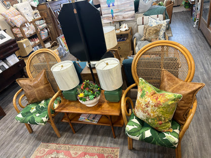 Bamboo Chair with Leaf Cushion
