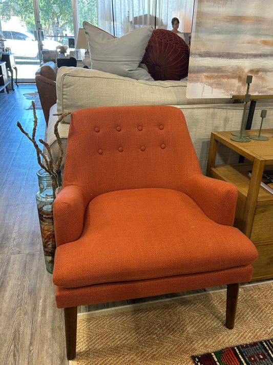 Rust Upholstered Chair