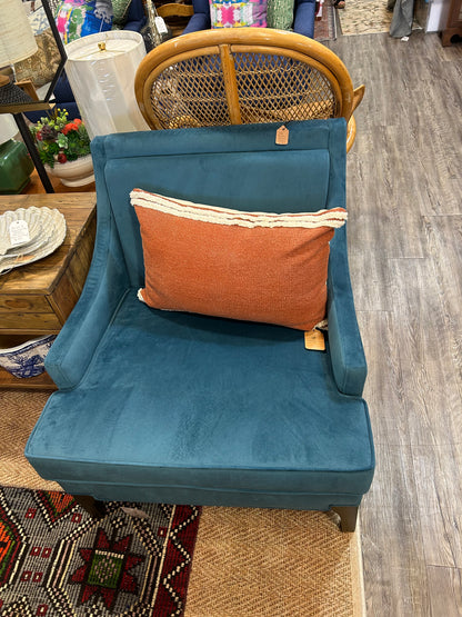 Teal Blue Velvet Chair