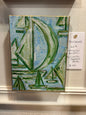 Acrylic Painting on a Canvas Block- "Sailboats"